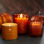 Spiced Pumpkin Candle In Large Decorative Glass 15oz.