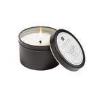 Woods candle in black tin 5oz.