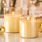 Christmas Candle In Lg. Gold Glass 15oz.