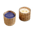 Beach Wood 2 wick handwoven candle 12oz.