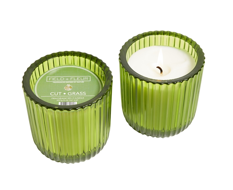 Fresh Mowed Grass Wood Wick Candle